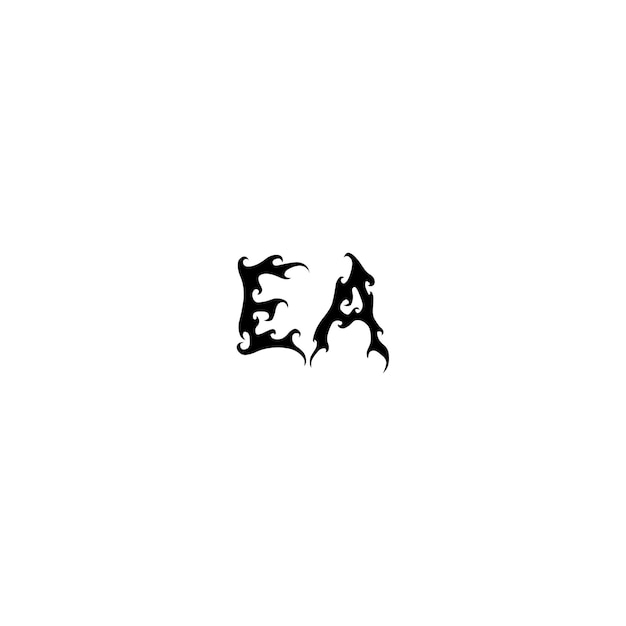 EA monograma logotipo diseño carta texto nombre símbolo monocromo logotipo alfabeto carácter simple logotipo