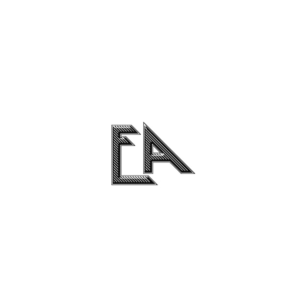 EA monograma logotipo diseño carta texto nombre símbolo monocromo logotipo alfabeto carácter simple logotipo
