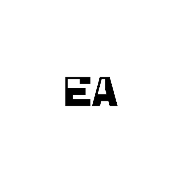 EA monograma logotipo diseño carta texto nombre símbolo monocromo logotipo alfabeto carácter simple logotipo