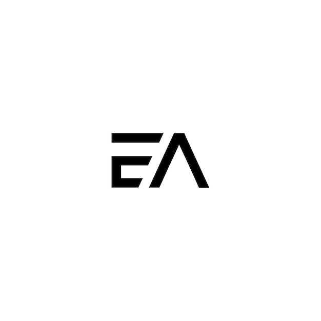 EA monograma logotipo diseño carta texto nombre símbolo monocromo logotipo alfabeto carácter simple logotipo