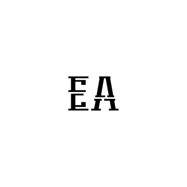 EA monograma logotipo diseño carta texto nombre símbolo monocromo logotipo alfabeto carácter simple logotipo