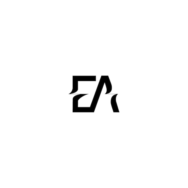 EA monograma logotipo diseño carta texto nombre símbolo monocromo logotipo alfabeto carácter simple logotipo