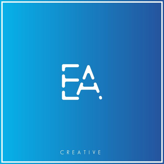 EA Premium Vector último diseño del logotipo Creative Logo Vector Ilustración letras del logotipo Logo Creative
