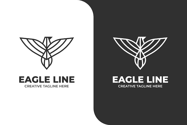 Eagle bird en una línea logo business