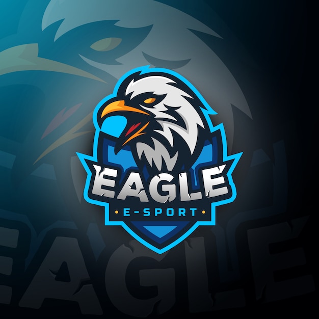 Eagle head gaming logo esport