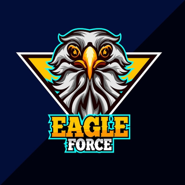 Vector eagle head special force logo vector plantilla para diseño mascota etiqueta insignia emblema ilustración