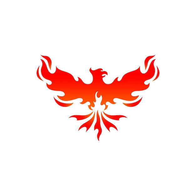 Eagle Phoenix Garuda Bird Red Flame Logo Premium