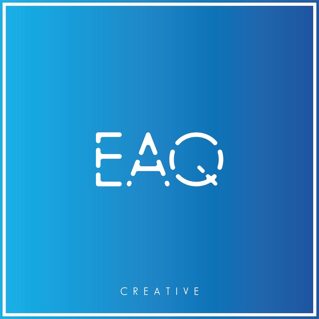 EAQ Premium Vector último diseño de logotipo Diseño creativo de logotipo Ilustración vectorial Logotipo mínimo Monograma