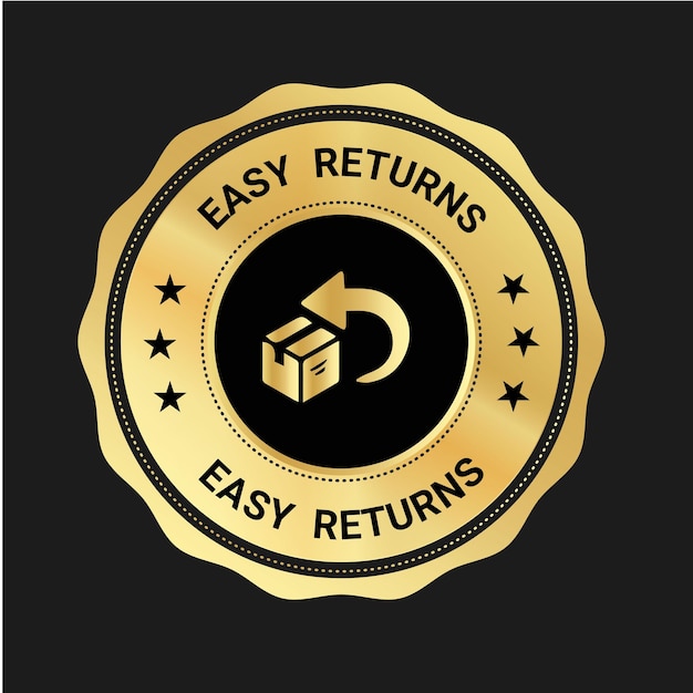 Easy Returns vector logo insignias de confianza iconos de devoluciones fáciles