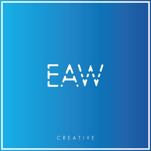 EAW Premium Vector último diseño de logotipo Diseño creativo de logotipo Ilustración vectorial Logotipo mínimo Monograma