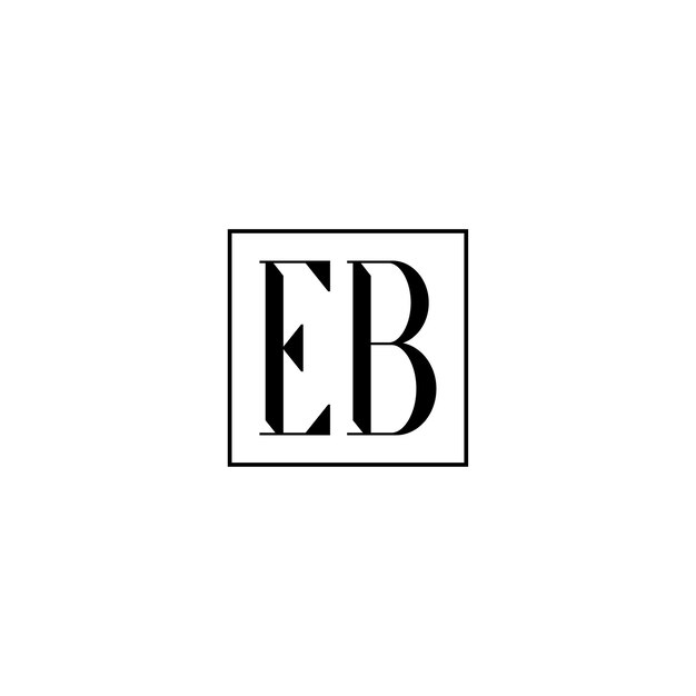 EB monograma logotipo diseño carta texto nombre símbolo monocromo logotipo alfabeto carácter simple logotipo