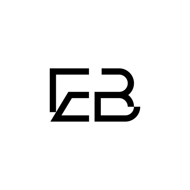 EB monograma logotipo diseño carta texto nombre símbolo monocromo logotipo alfabeto carácter simple logotipo