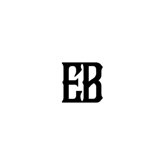 EB monograma logotipo diseño carta texto nombre símbolo monocromo logotipo alfabeto carácter simple logotipo