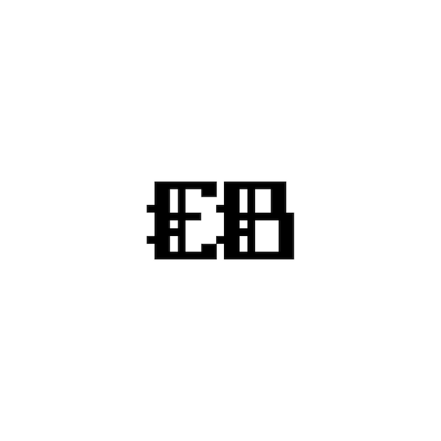 EB monograma logotipo diseño carta texto nombre símbolo monocromo logotipo alfabeto carácter simple logotipo