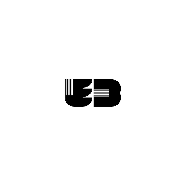 EB monograma logotipo diseño carta texto nombre símbolo monocromo logotipo alfabeto carácter simple logotipo