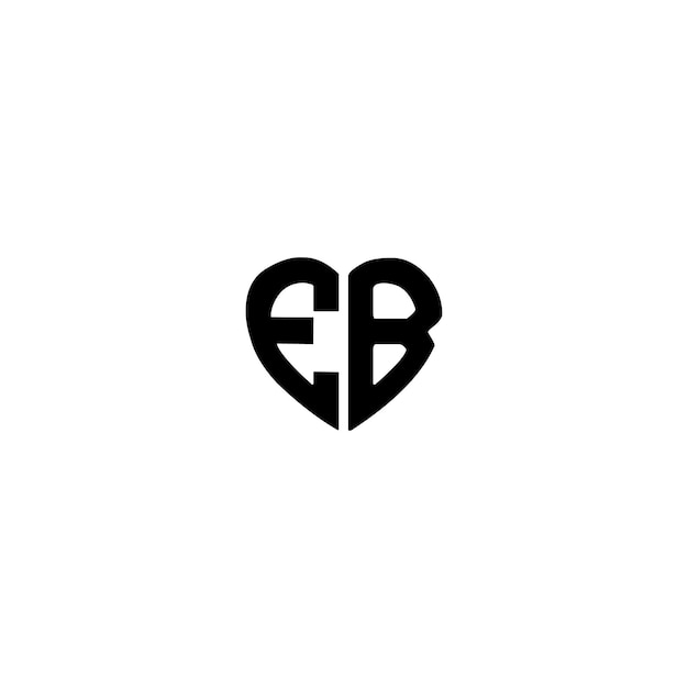 EB monograma logotipo diseño carta texto nombre símbolo monocromo logotipo alfabeto carácter simple logotipo