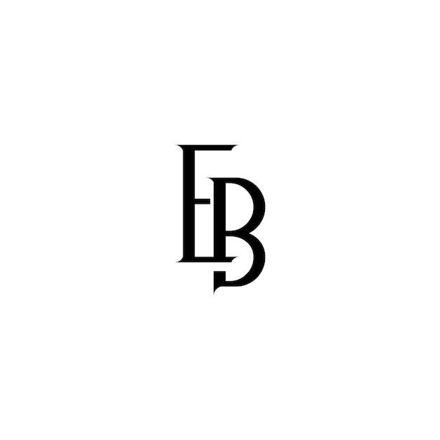 EB monograma logotipo diseño carta texto nombre símbolo monocromo logotipo alfabeto carácter simple logotipo