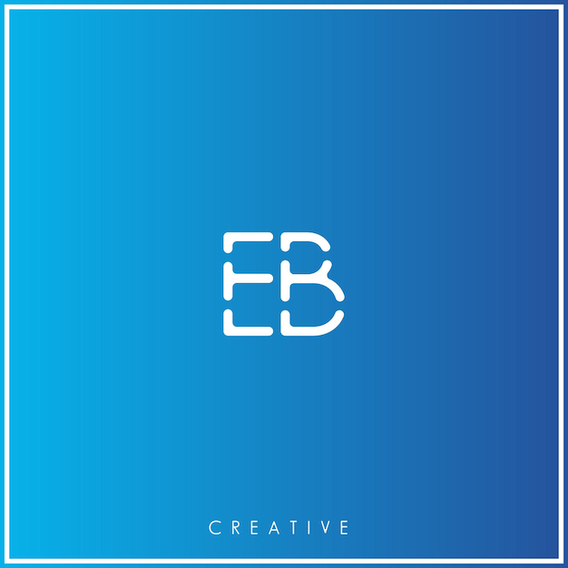 Vector eb premium vector último diseño del logotipo creative logo vector ilustración de las letras del logotipo logo creative