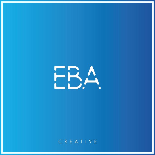 EBA Premium Vector último diseño de logotipo Diseño creativo de logotipo Ilustración vectorial Logotipo mínimo Monograma