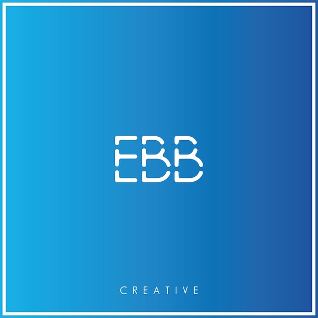 EBB Premium Vector último diseño de logotipo Diseño creativo de logotipo Ilustración vectorial Logotipo mínimo Monograma