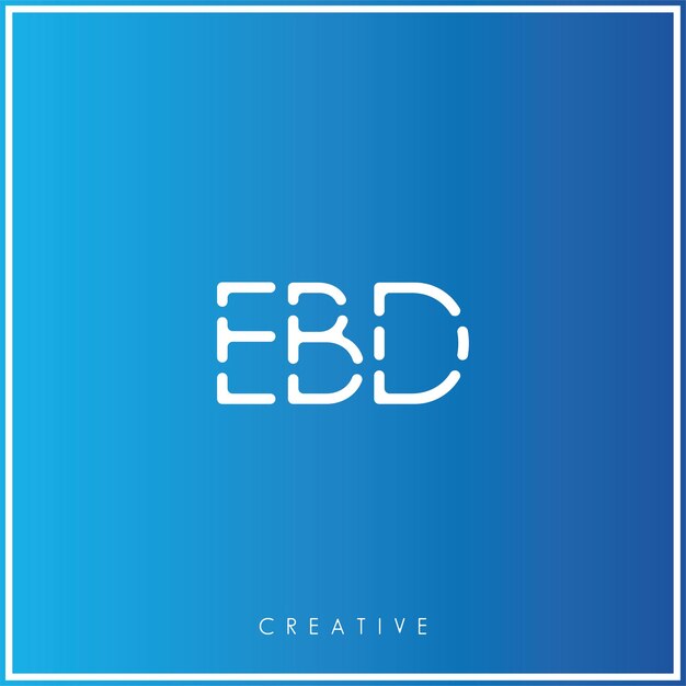EBD Premium Vector último diseño de logotipo Diseño creativo de logotipo Ilustración vectorial Logotipo mínimo Monograma