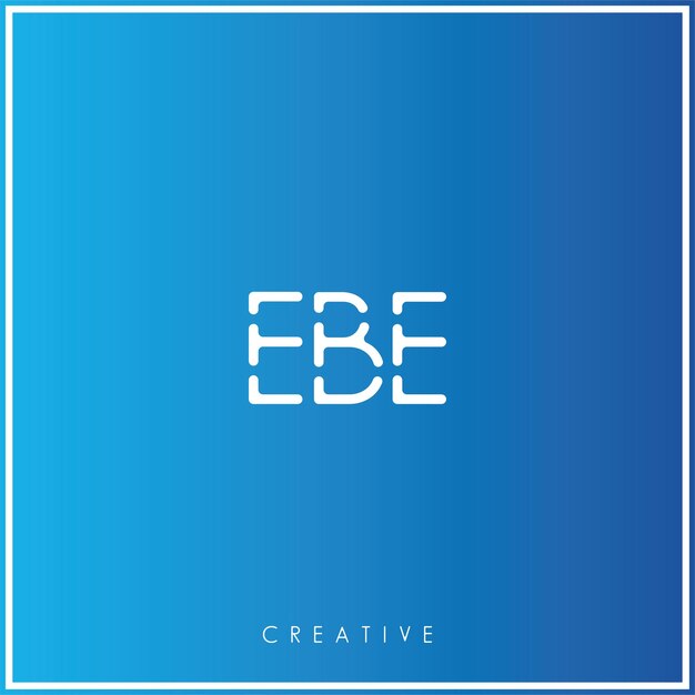 EBE Premium Vector último diseño de logotipo Diseño creativo de logotipo Ilustración vectorial Logotipo mínimo Monograma