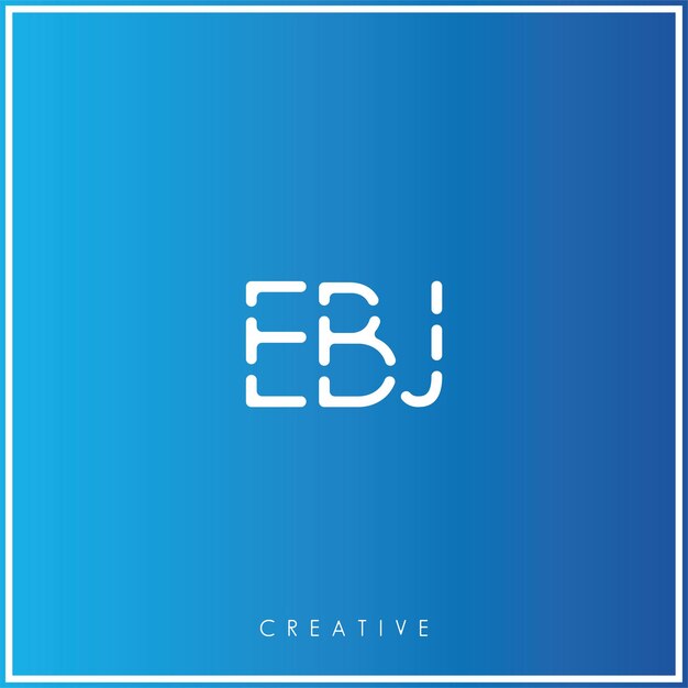 EBJ Premium Vector último diseño de logotipo diseño creativo de logotipo vector ilustración monograma de logotipo mínimo