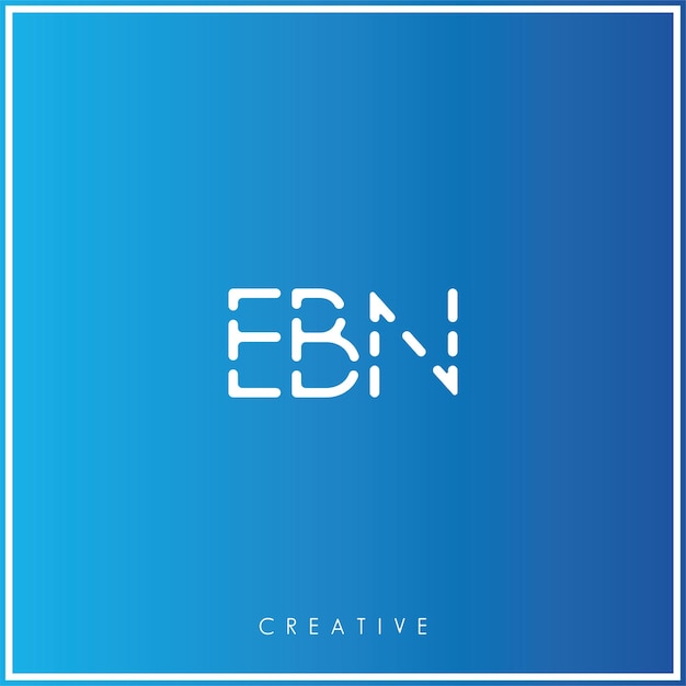 EBN Premium Vector último Diseño del logotipo Diseño creativo del logotipo Ilustración vectorial Logotipo mínimo Monograma