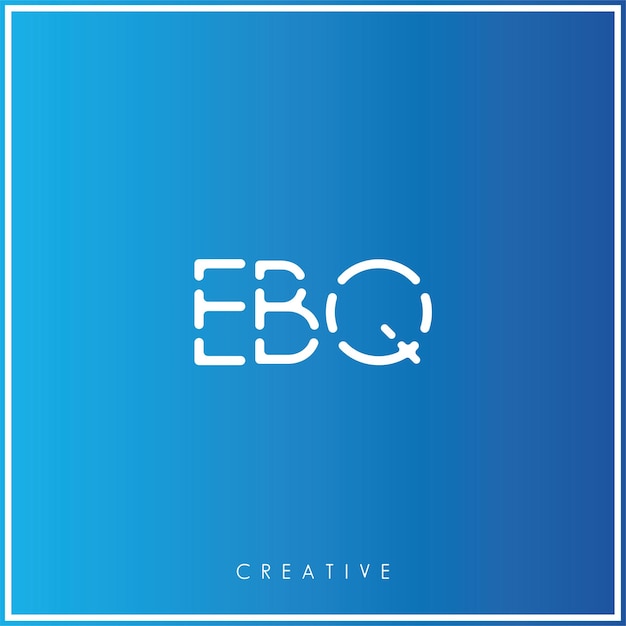 EBQ Premium Vector último diseño de logotipo Diseño creativo de logotipo Ilustración vectorial Logotipo mínimo Monograma