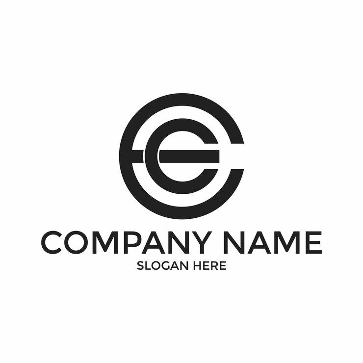 Vector ec ce resumen inicial monograma letra alfabeto diseño de logotipo