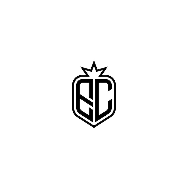 EC monograma logotipo diseño carta texto nombre símbolo monocromo logotipo alfabeto carácter simple logotipo