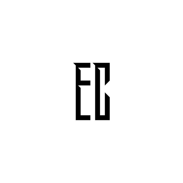 EC monograma logotipo diseño carta texto nombre símbolo monocromo logotipo alfabeto carácter simple logotipo