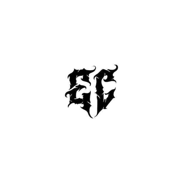 EC monograma logotipo diseño carta texto nombre símbolo monocromo logotipo alfabeto carácter simple logotipo