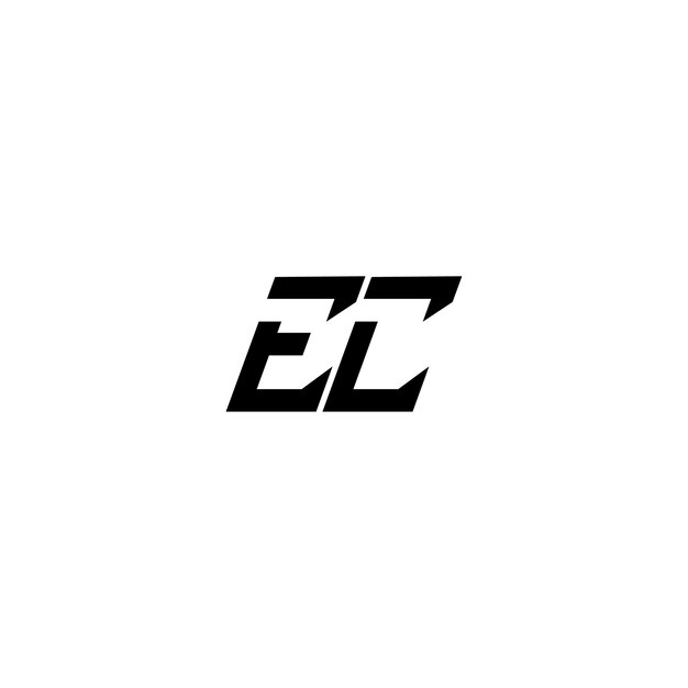EC monograma logotipo diseño carta texto nombre símbolo monocromo logotipo alfabeto carácter simple logotipo