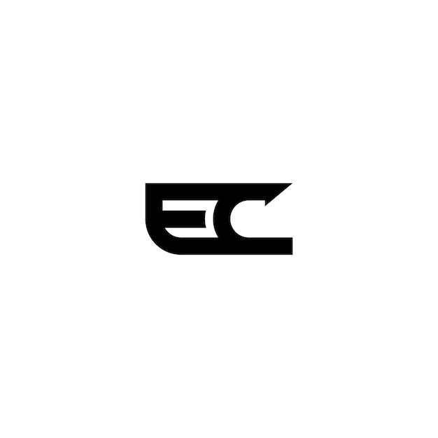 EC monograma logotipo diseño carta texto nombre símbolo monocromo logotipo alfabeto carácter simple logotipo