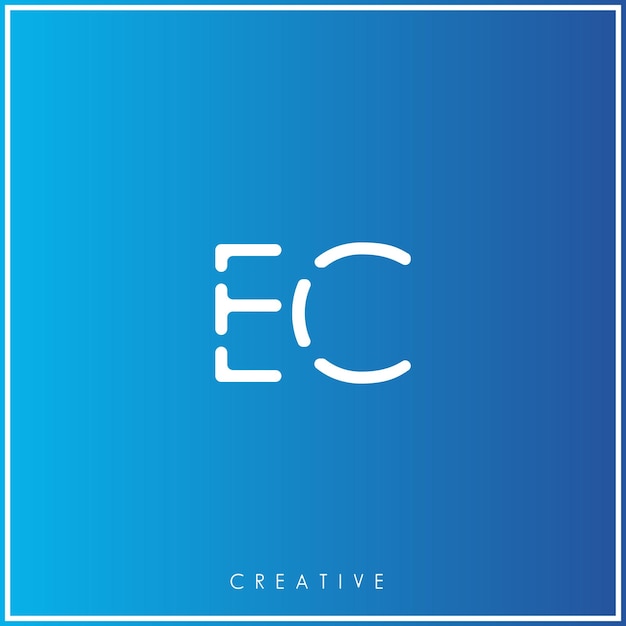 EC Premium Vector último diseño del logotipo Creative Logo Vector Ilustración de las letras del logotipo Logo Creative