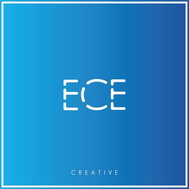 ECE Premium Vector último diseño de logotipo diseño creativo de logotipo vector ilustración logotipo mínimo monograma