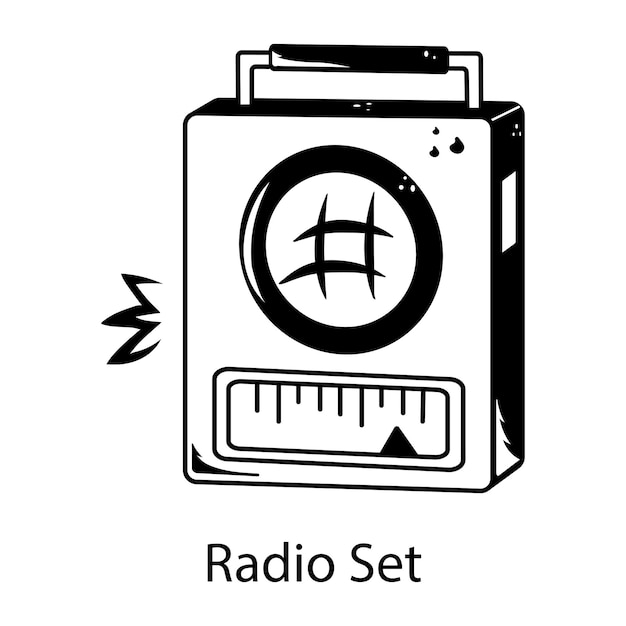 Echa un vistazo al icono de un aparato de radio