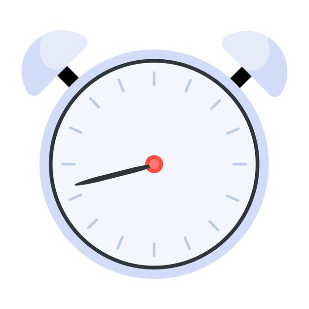 Echa un vistazo al icono plano del despertador