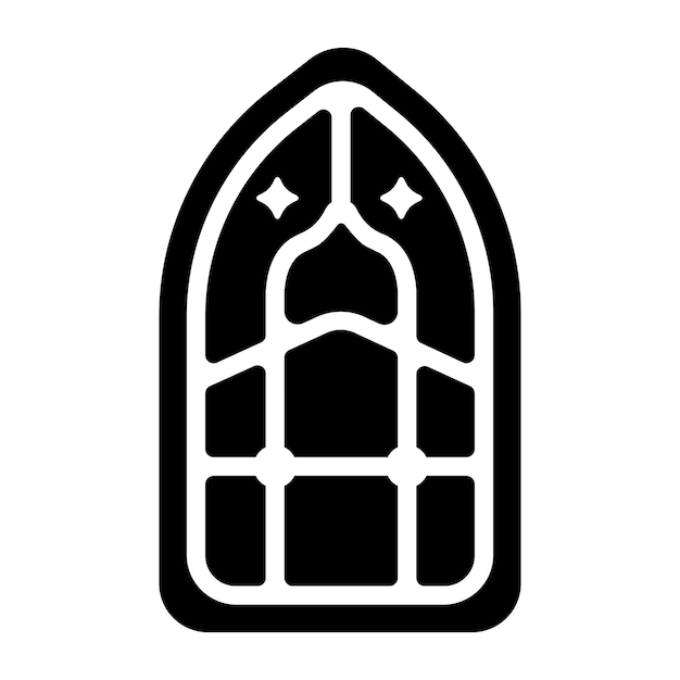 Echa un vistazo al ícono sólido de la ventana de la mezquita