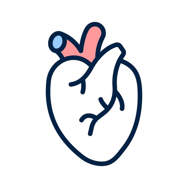Echa un vistazo a este hermoso icono diseñado del corazón humano médico y de salud