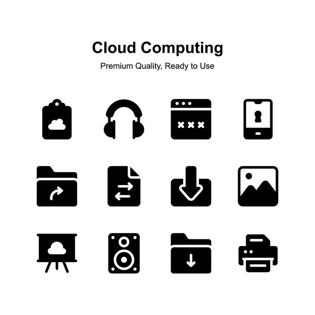 Echa un vistazo a este increíble conjunto de iconos de computación en la nube