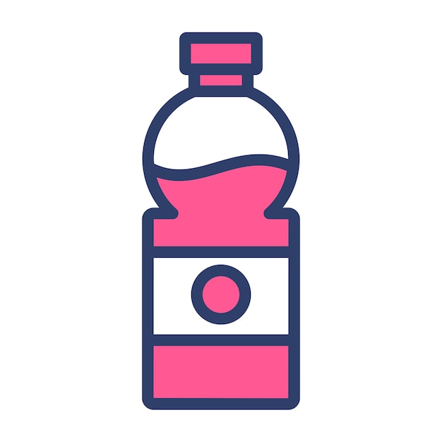 Echa un vistazo a un increíble icono de botella de agua en estilo editable
