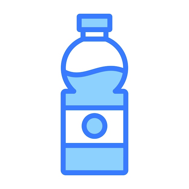 Echa un vistazo a un increíble icono de botella de agua en estilo editable