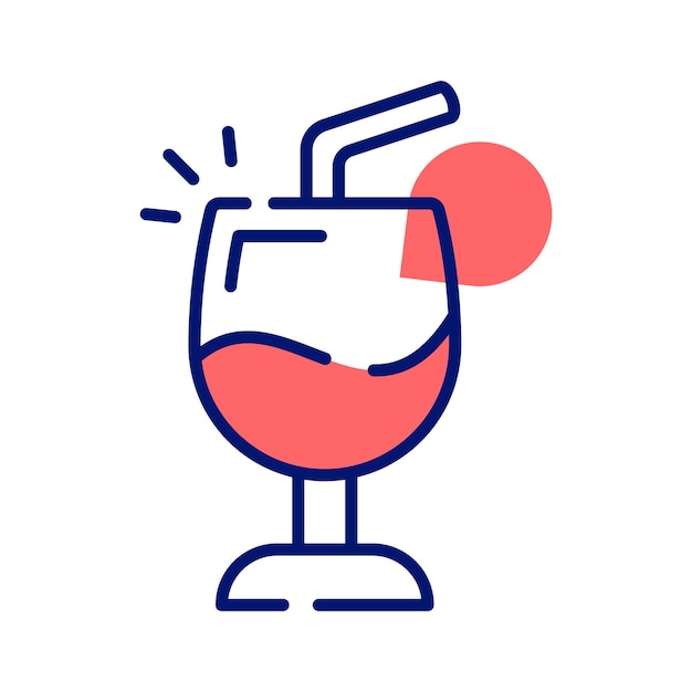 Echa un vistazo a este increíble icono de diseño vectorial de vasos de bebidas y vasos de vino