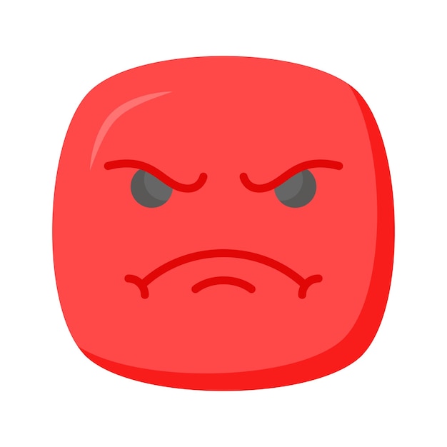 Echa un vistazo a este increíble icono de emoji enojado de vector premium