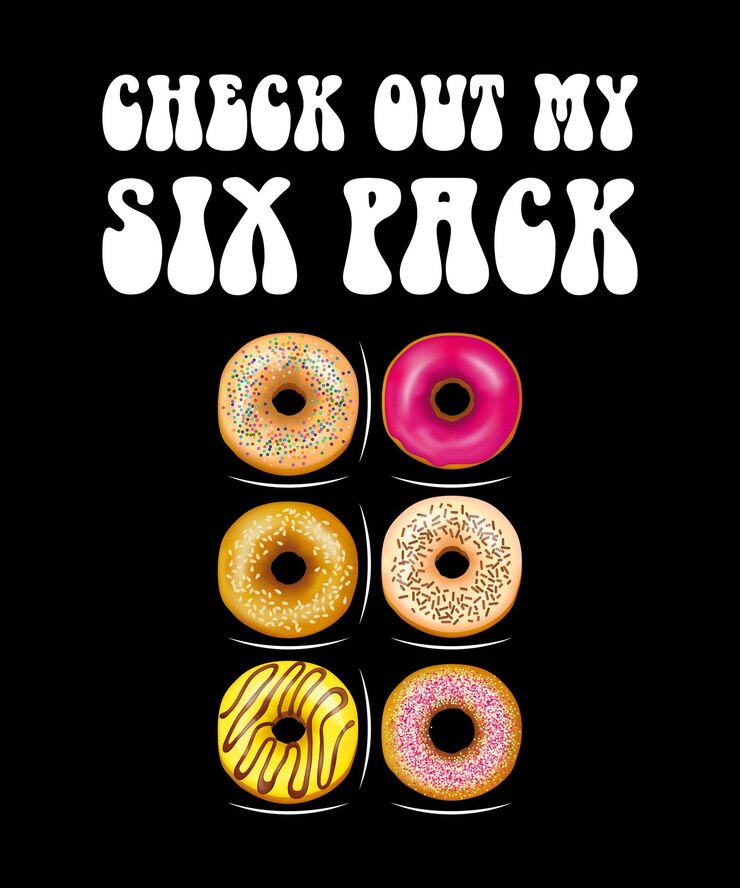 Echa un vistazo a mi plantilla de impresión de camisa Donut de culturismo divertido Six Pack, camisa de fitness Funny Donut Lover