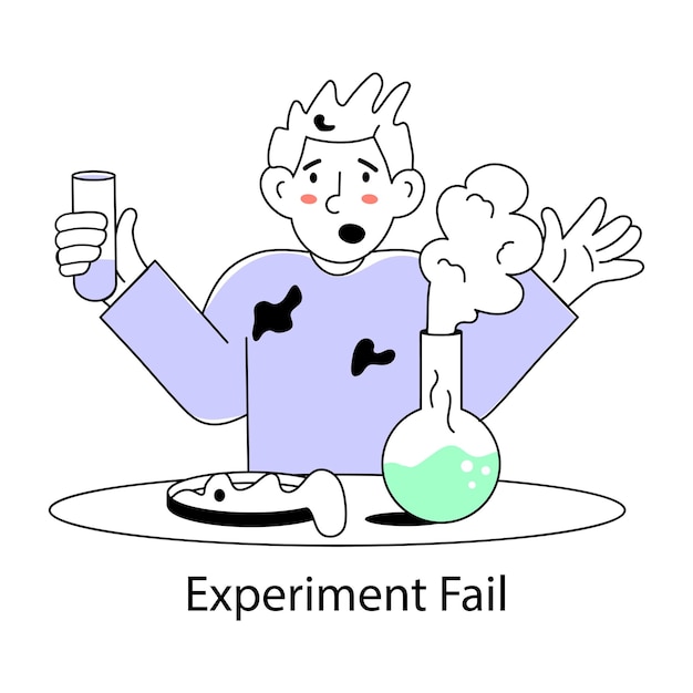 Echa un vistazo a la mini ilustración del experimento fallido