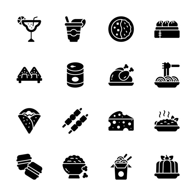Echa un vistazo a nuestro paquete de alimentos con glifos personalizables