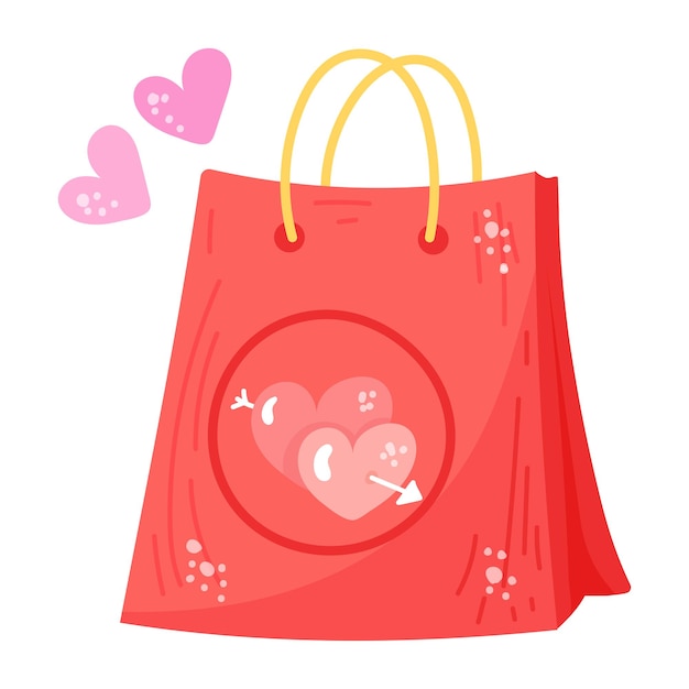 Echa un vistazo a la pegatina plana de las compras de san valentín